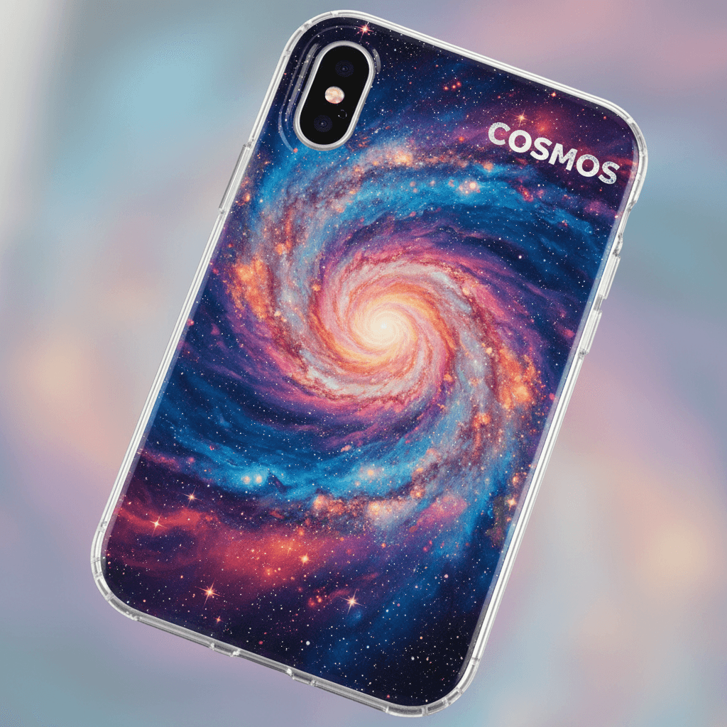 Close-up of custom printed iPhone case showing print quality