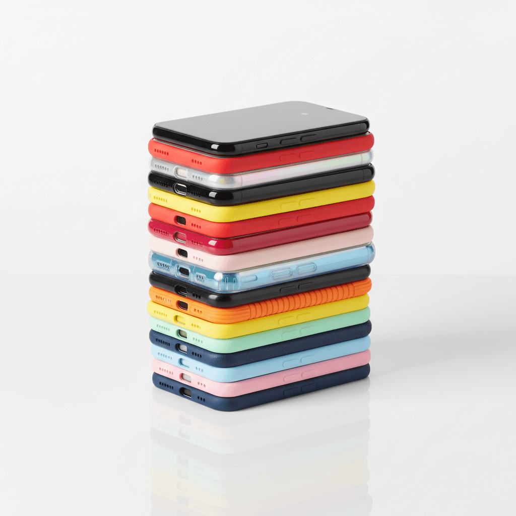Multiple iPhone cases in different designs