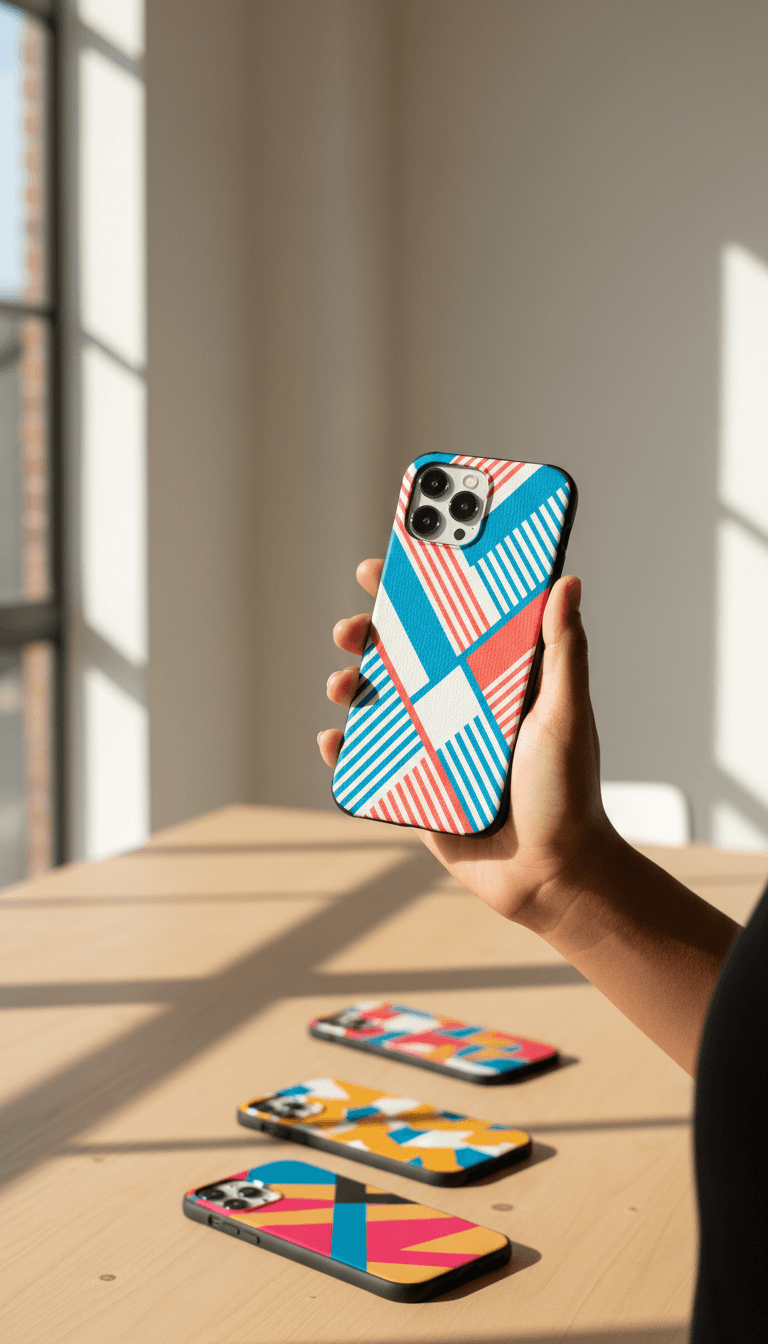 iPhone 15 custom printed case with custom artwork